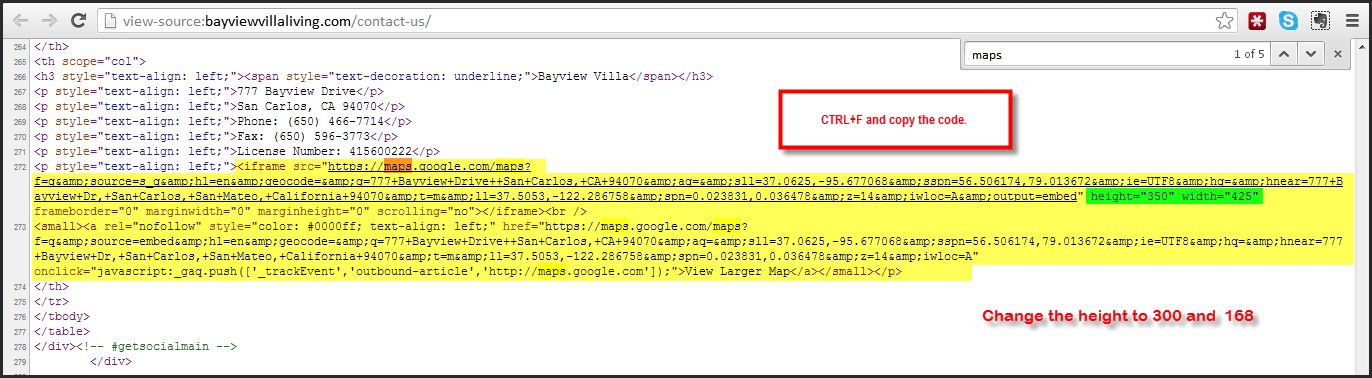 Google Maps source code